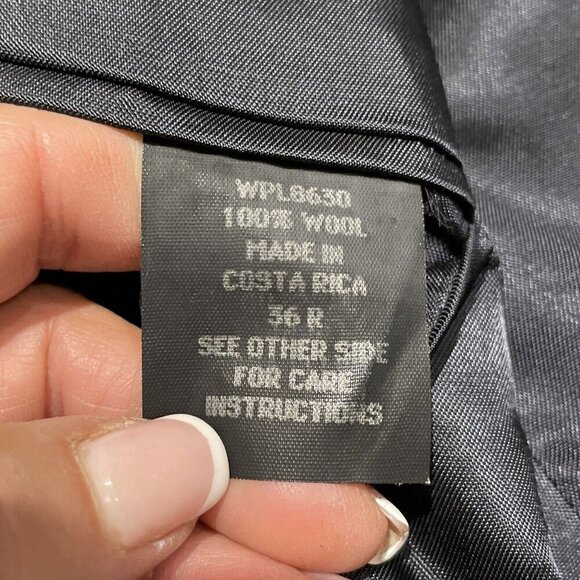 VTG Pierre Cardin Mens Blazer Sport Coat Size 36R 100% Wool Navy Gold Buttons - Picture 10 of 12